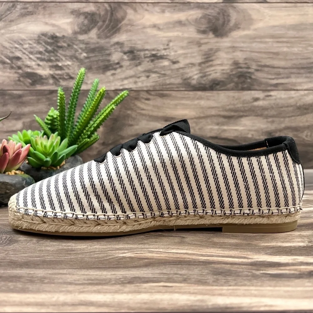 NIB Joie Corston Striped Espadrille Oxford Loafer Flats Sneaker 38.5